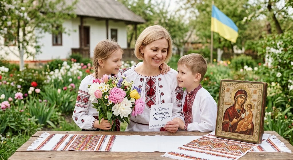 Мати з дітьми, вишиванки