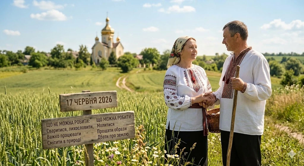 Пара в полі з табличкою