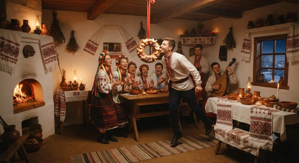 Андріївські вечорниці, кусання калити