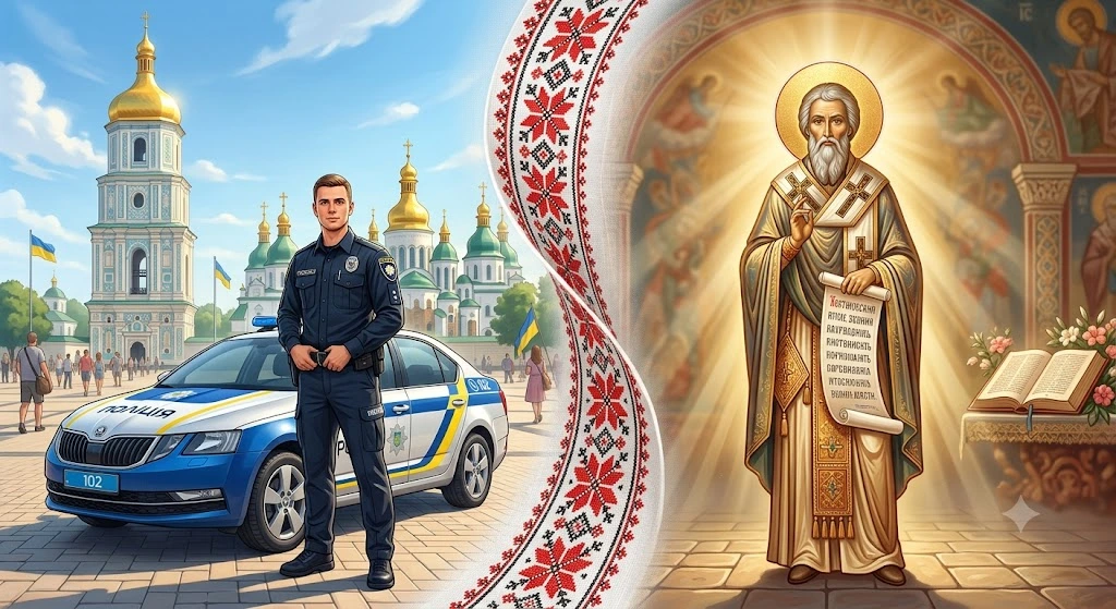 Икона, полиция и рушник