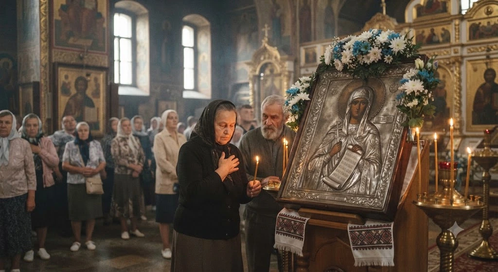 Почитание иконы в храме