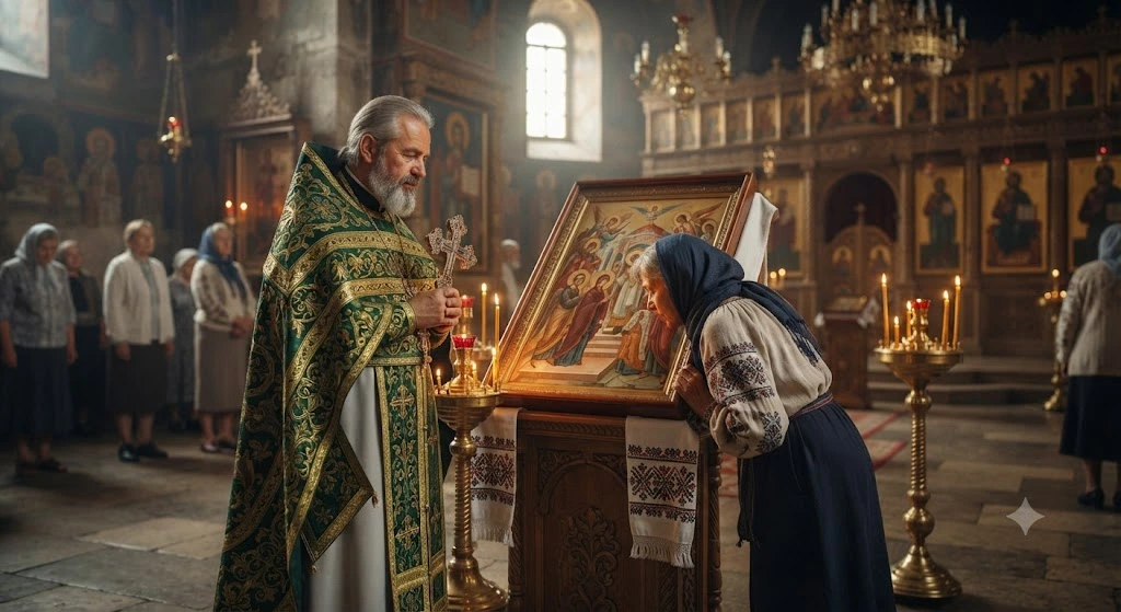 Поклонение иконе Введения во храм