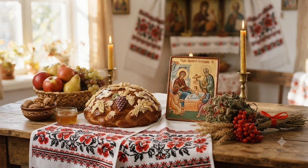 Праздничный стол на Рождество Богородицы