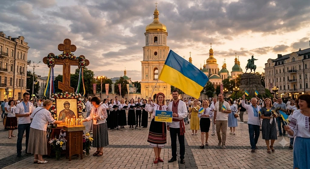 Празднование на Софийской площади