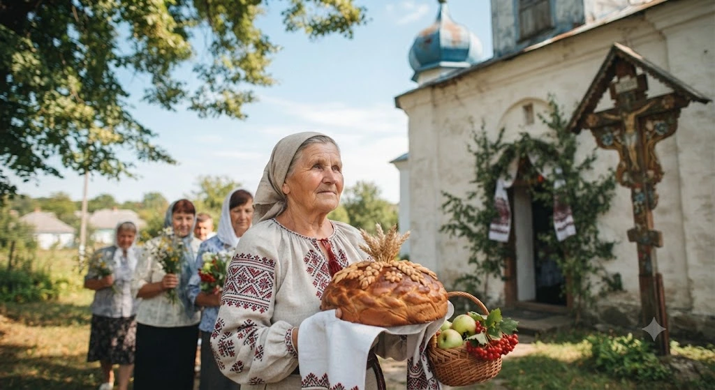 Женщины с караваем и калиной