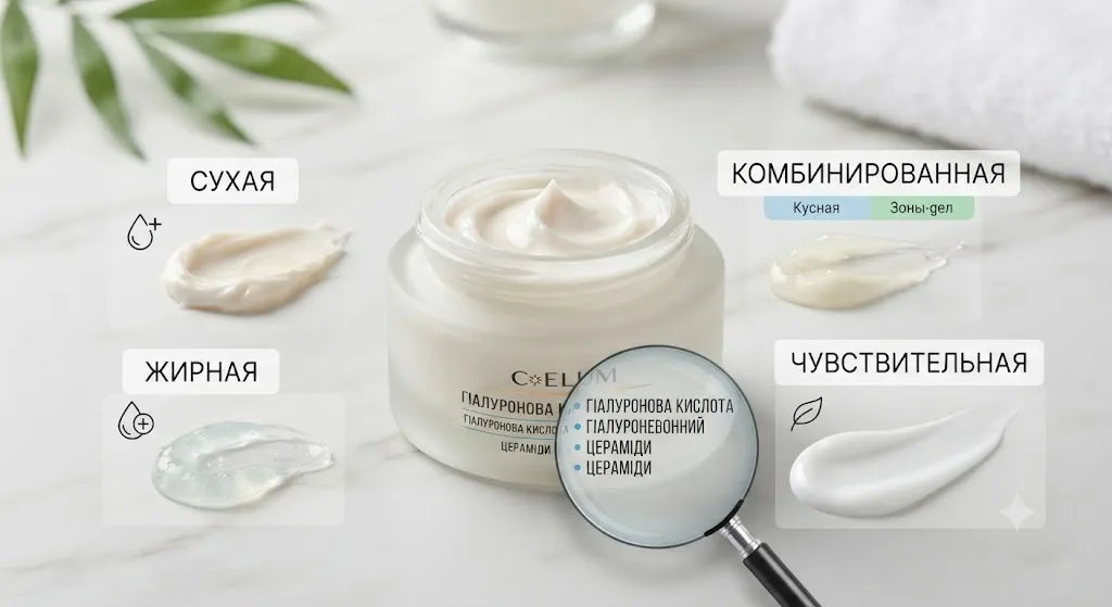 Текстуры крема по типам кожи