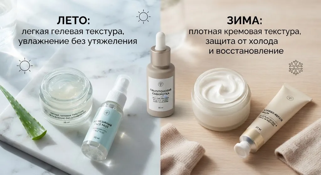 Уход за кожей: лето и зи