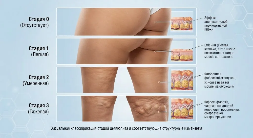 Визуальные стадии целлюлита
