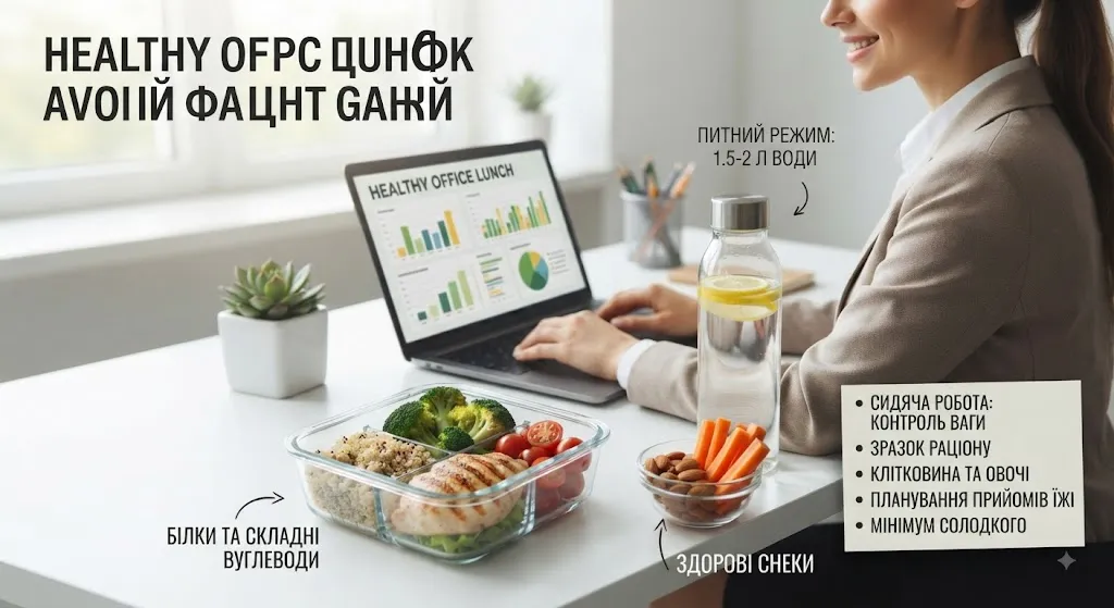 Здоровый обед офисного работника