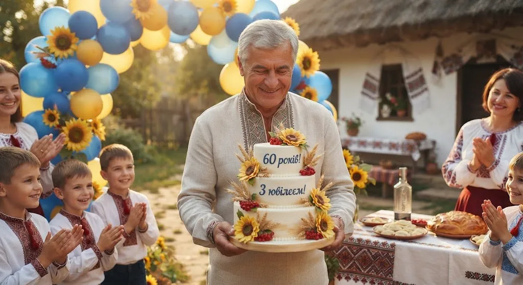 Украинская семья празднует 60-летие