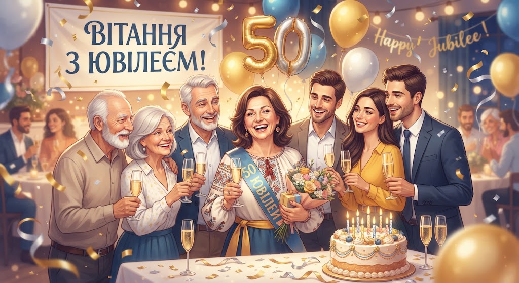 Семья поздравляет бабушку с 60-летием