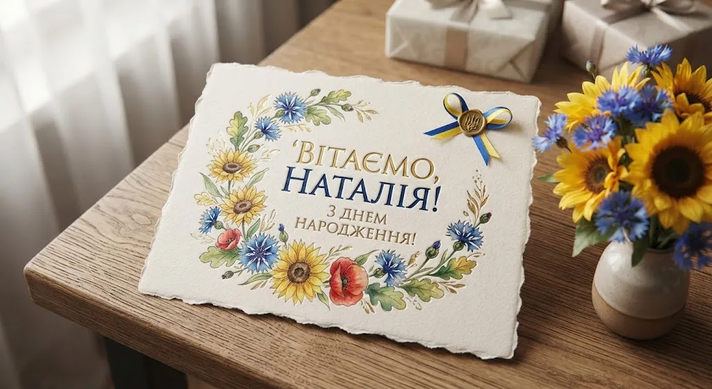 Вітальна листівка з квітами
